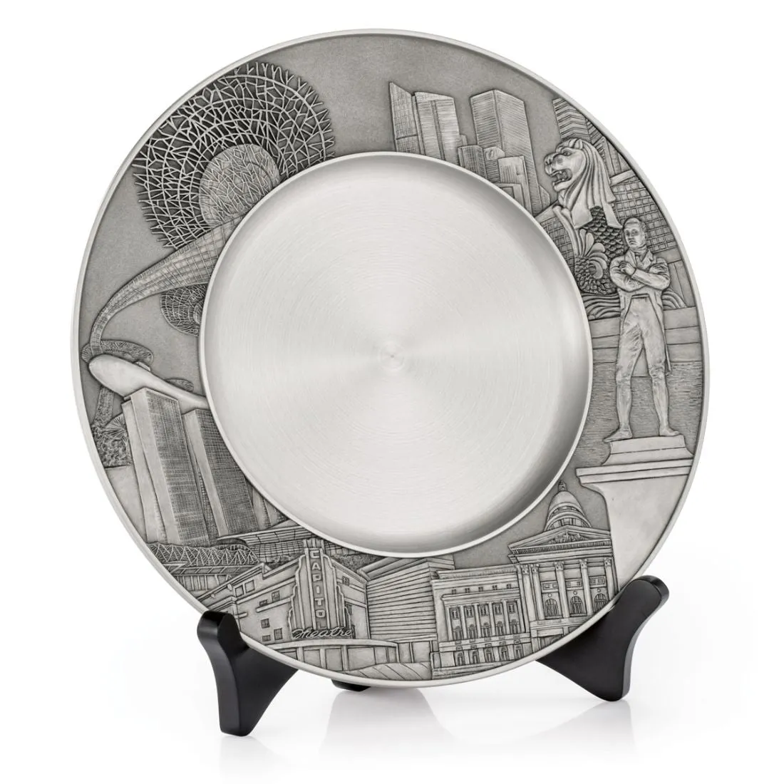 Royal Selangor Hand Finished Singapore Scenes collection Civic District Plate 25cm
