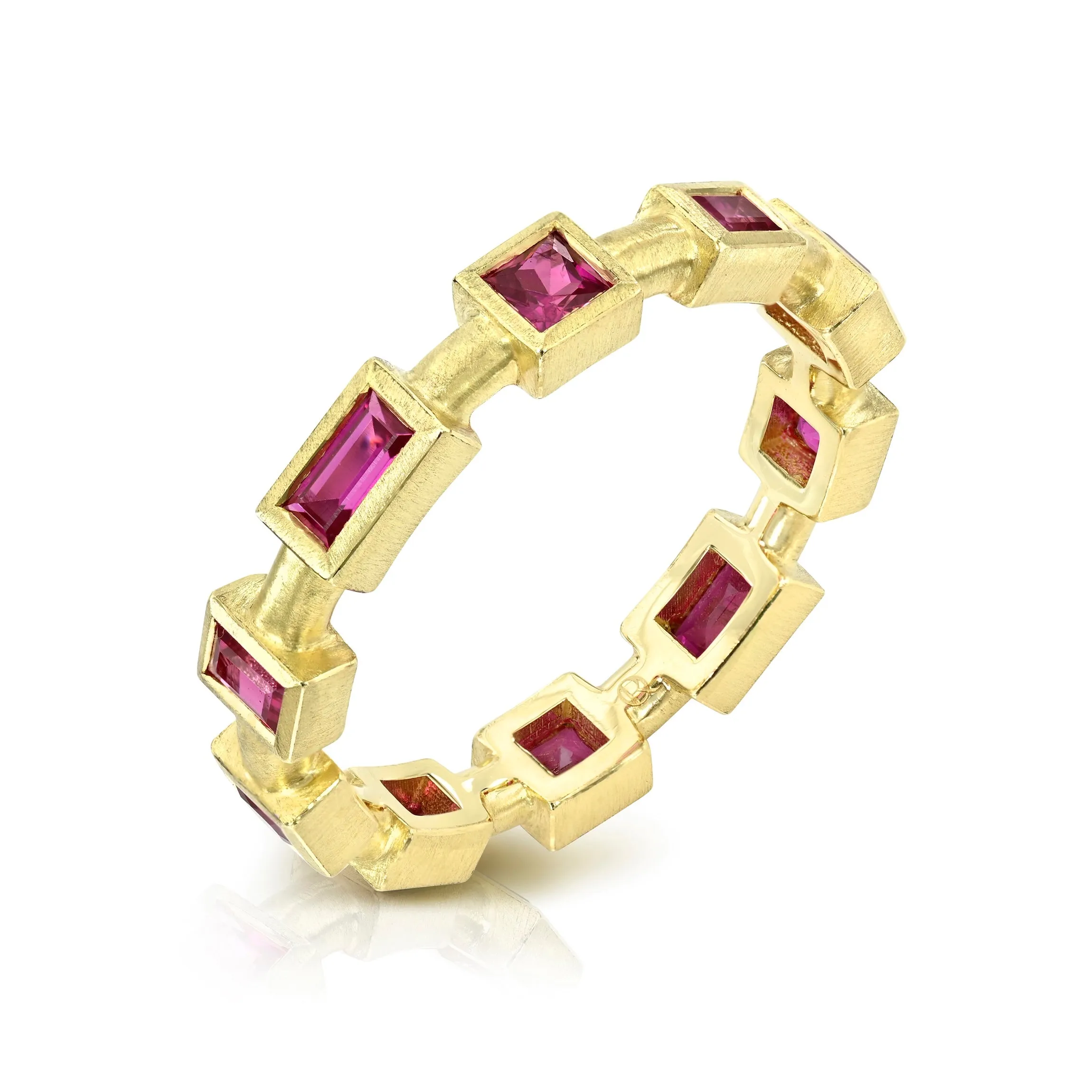 Ruby Cube Eternity Band