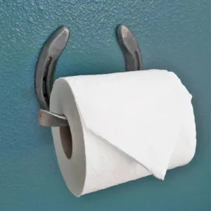 Rustic Horseshoe Toilet Paper Holder - The Heritage Forge