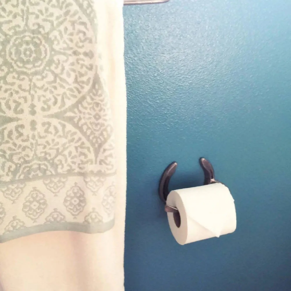 Rustic Horseshoe Toilet Paper Holder - The Heritage Forge
