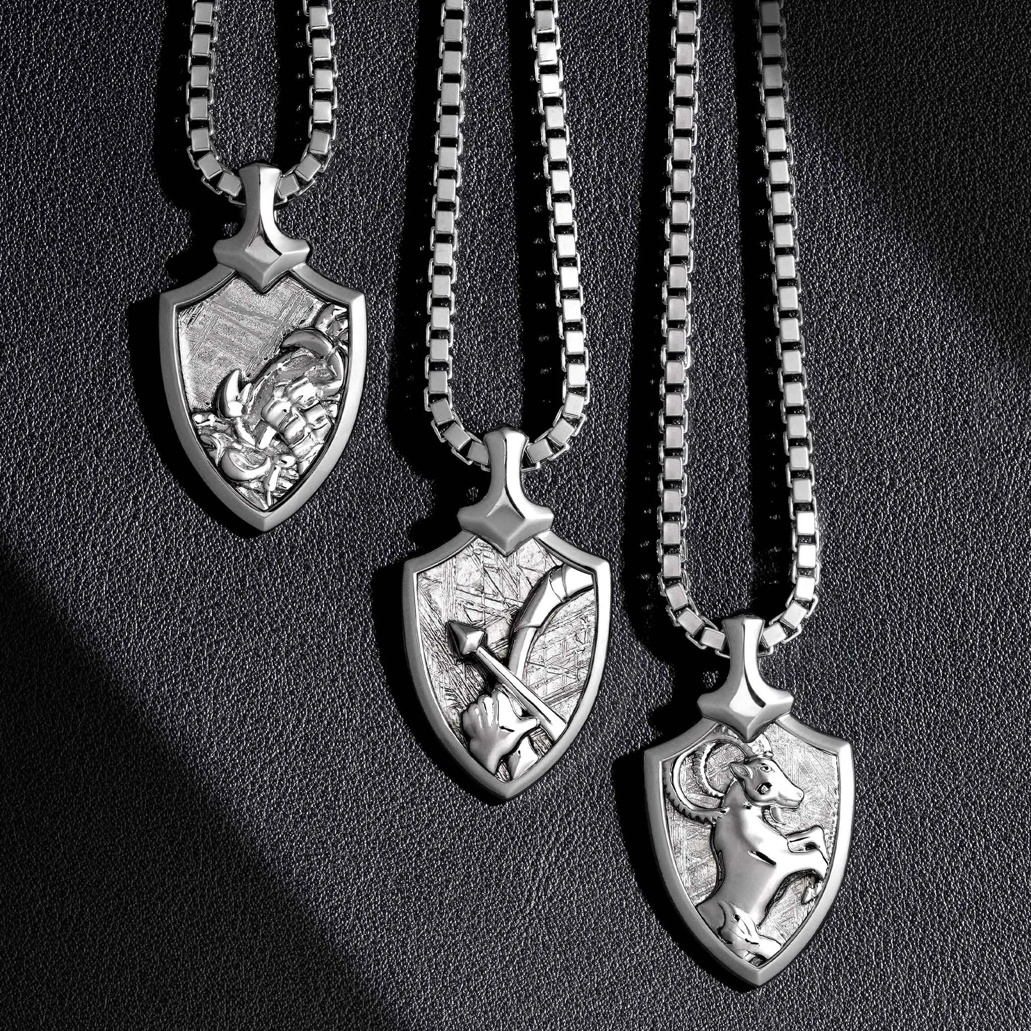 Scorpio Zodiac Meteorite Necklace