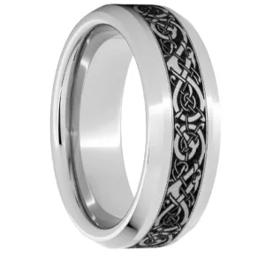 Serinium Beveled Edge Band with Viking Laser Engraving