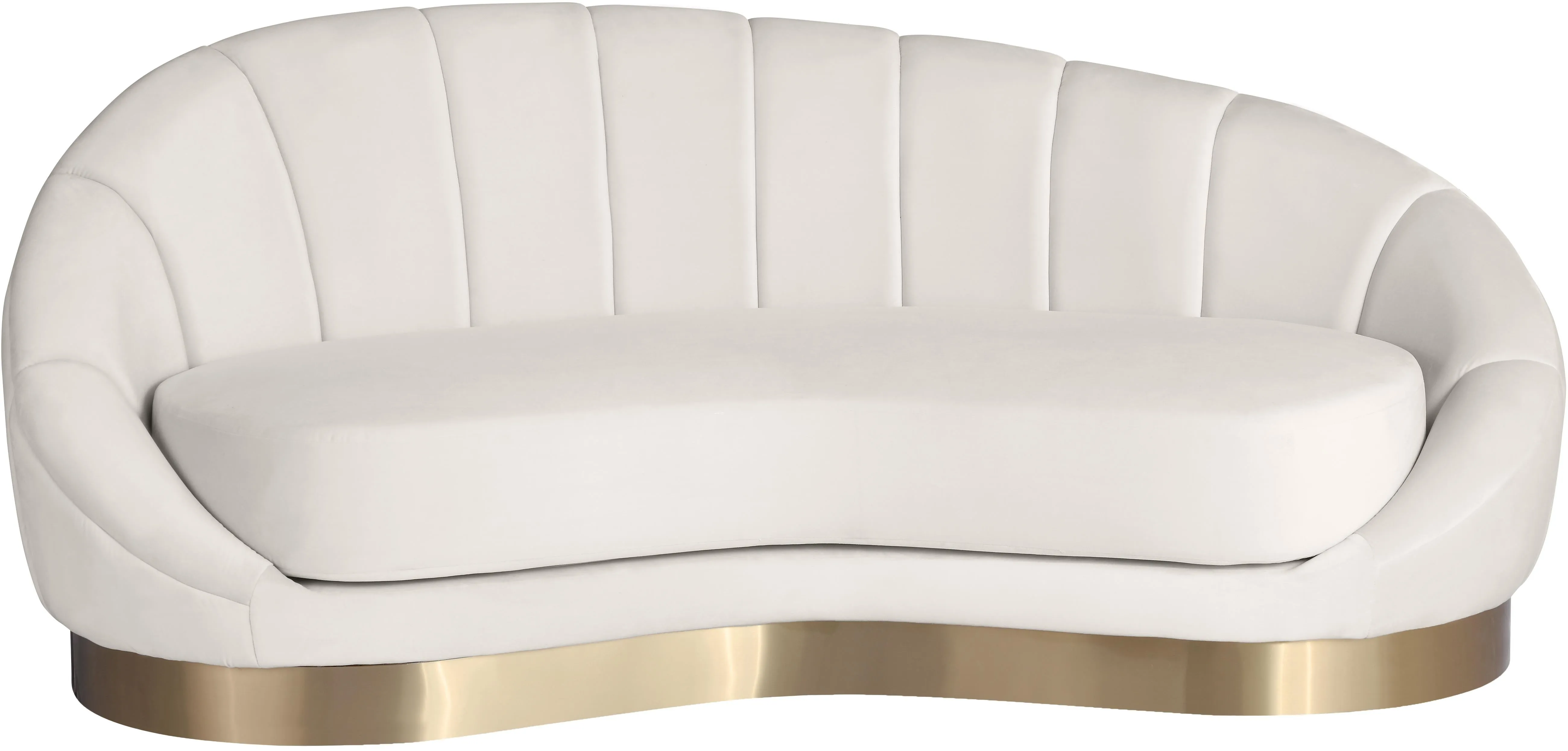 Shelly Cream Velvet Chaise