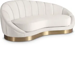 Shelly Cream Velvet Chaise