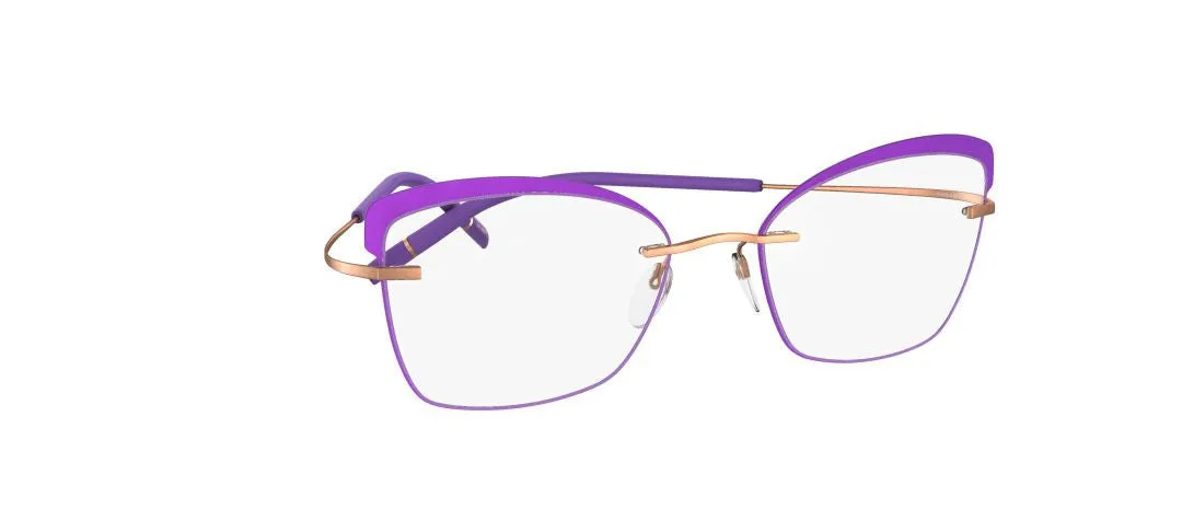 Silhouette Titan Minimal Art The Icon. Accent Rings Demo Eyeglasses 5518 FT