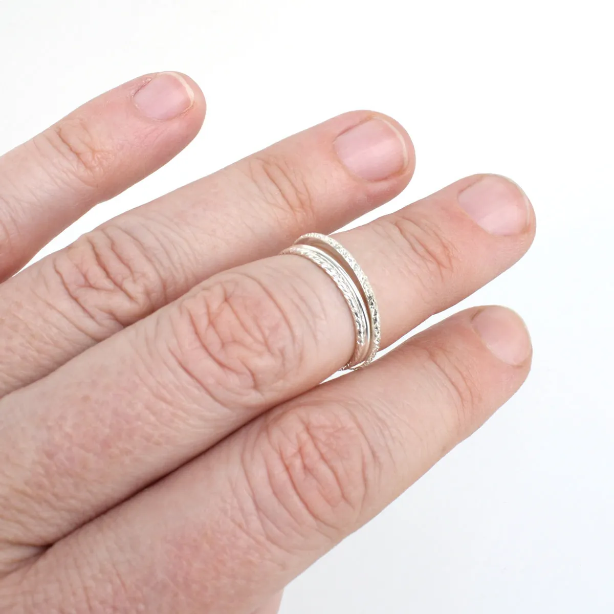Silver Sparkle Ring - Single Ring