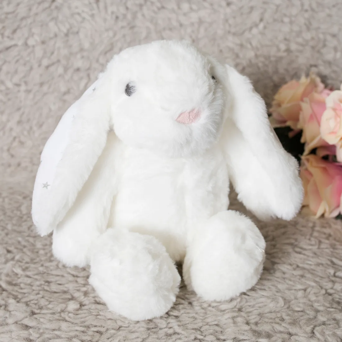 Soft Toy Bunny / Baby Teddy with Baby Safe Embroidered Eyes and Nose