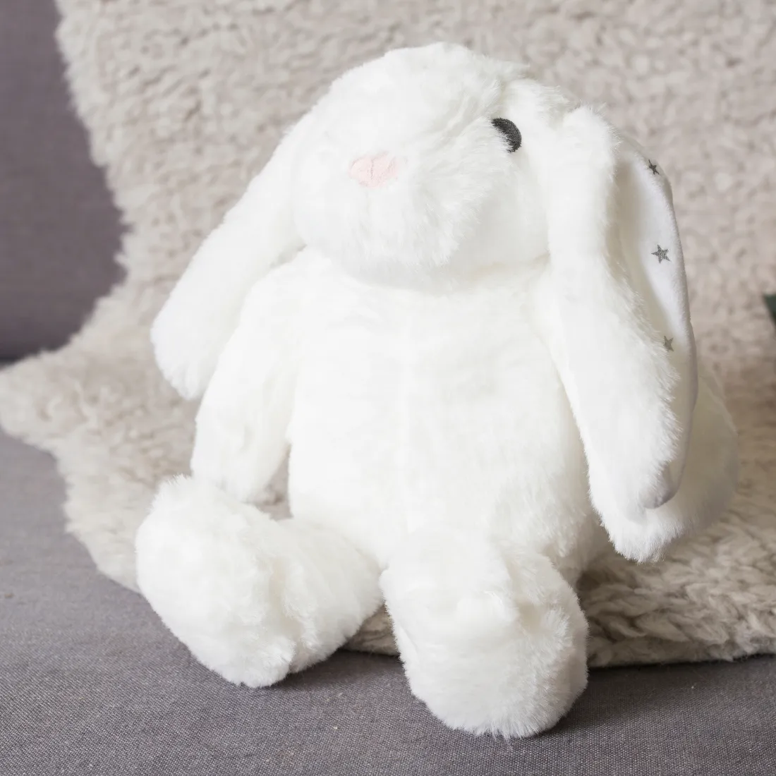 Soft Toy Bunny / Baby Teddy with Baby Safe Embroidered Eyes and Nose