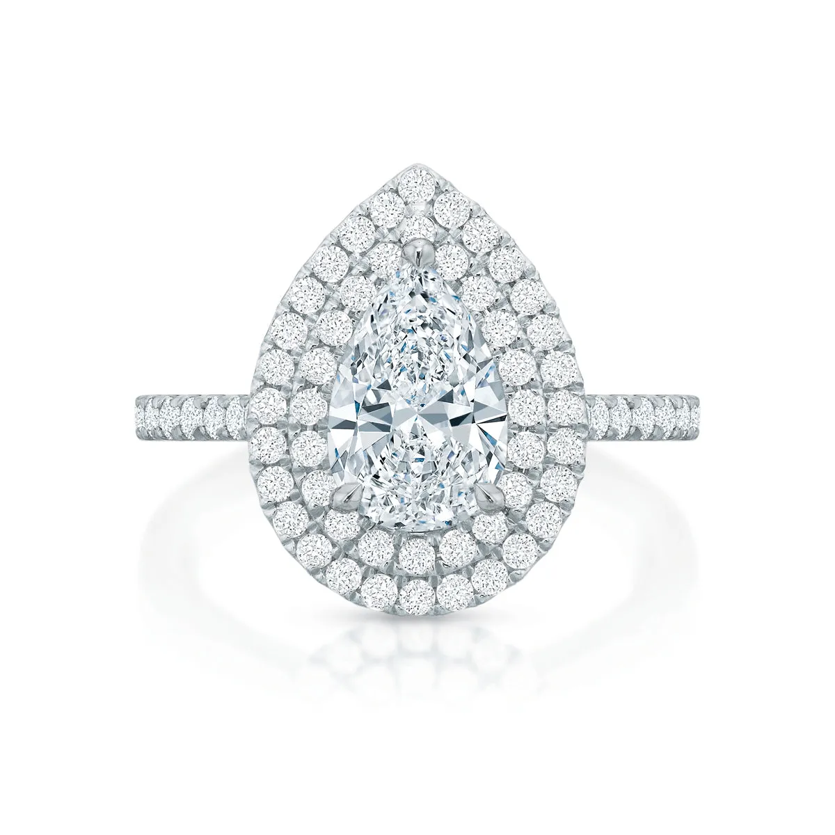 Sold - Kate Pear Diamond Double Halo