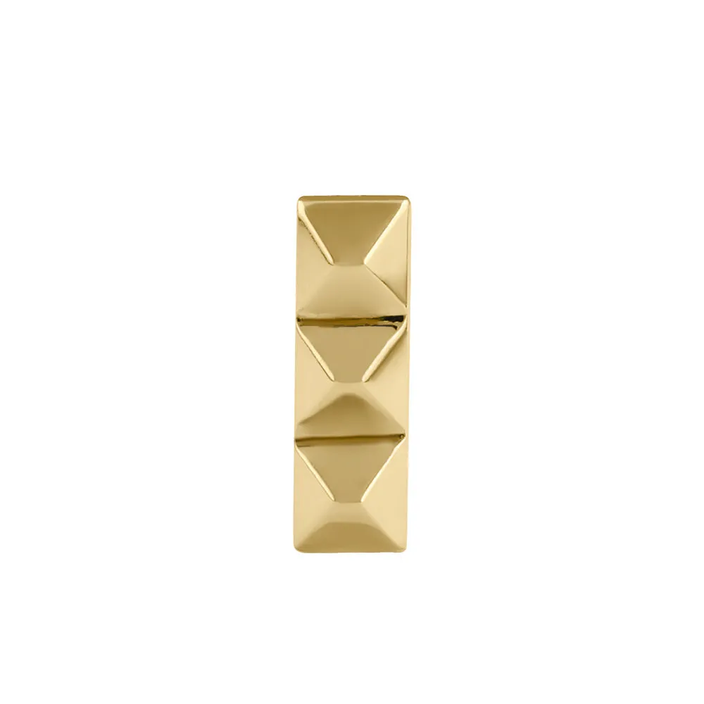 Solid 14K Gold Triple Pyramid Nose Stud