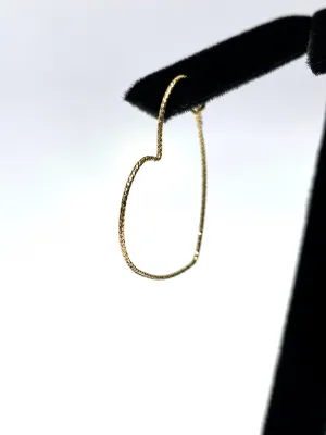 Sparkle Heart Shape Hoop 14K gold filled(14KGF ) Earrings sku 4011808HP1