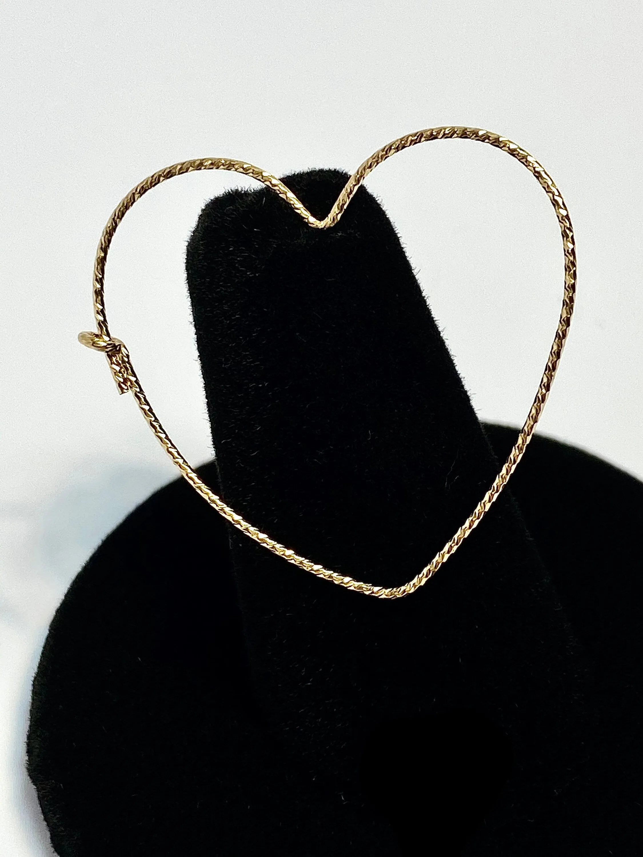 Sparkle Heart Shape Hoop 14K gold filled(14KGF ) Earrings sku 4011808HP1