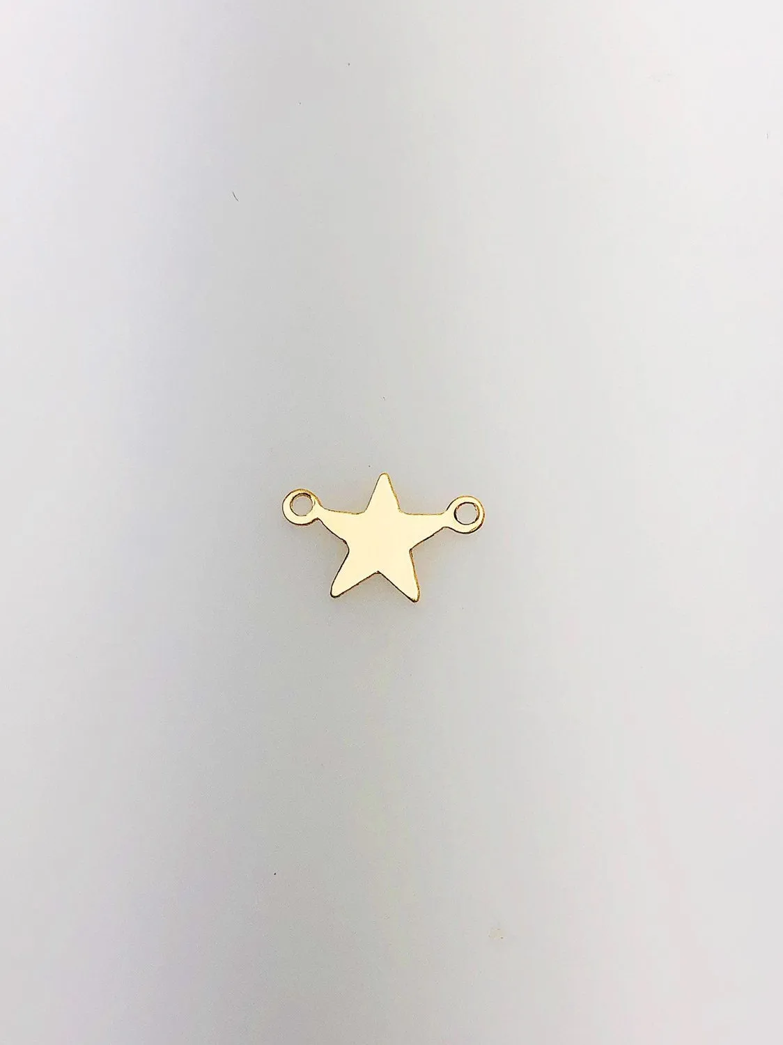 Spectacular 14K Gold Fill Star Charm w/ two Rings, 11.4x7.4mm sku #111