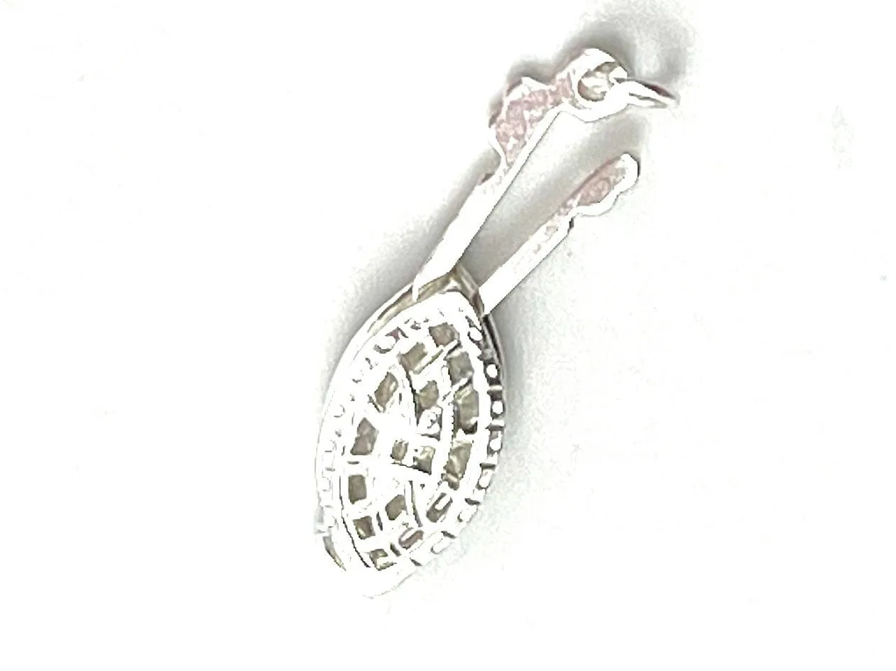 Sterling Silver Oval Filigree Pearl Clasp, Sku#5003566A