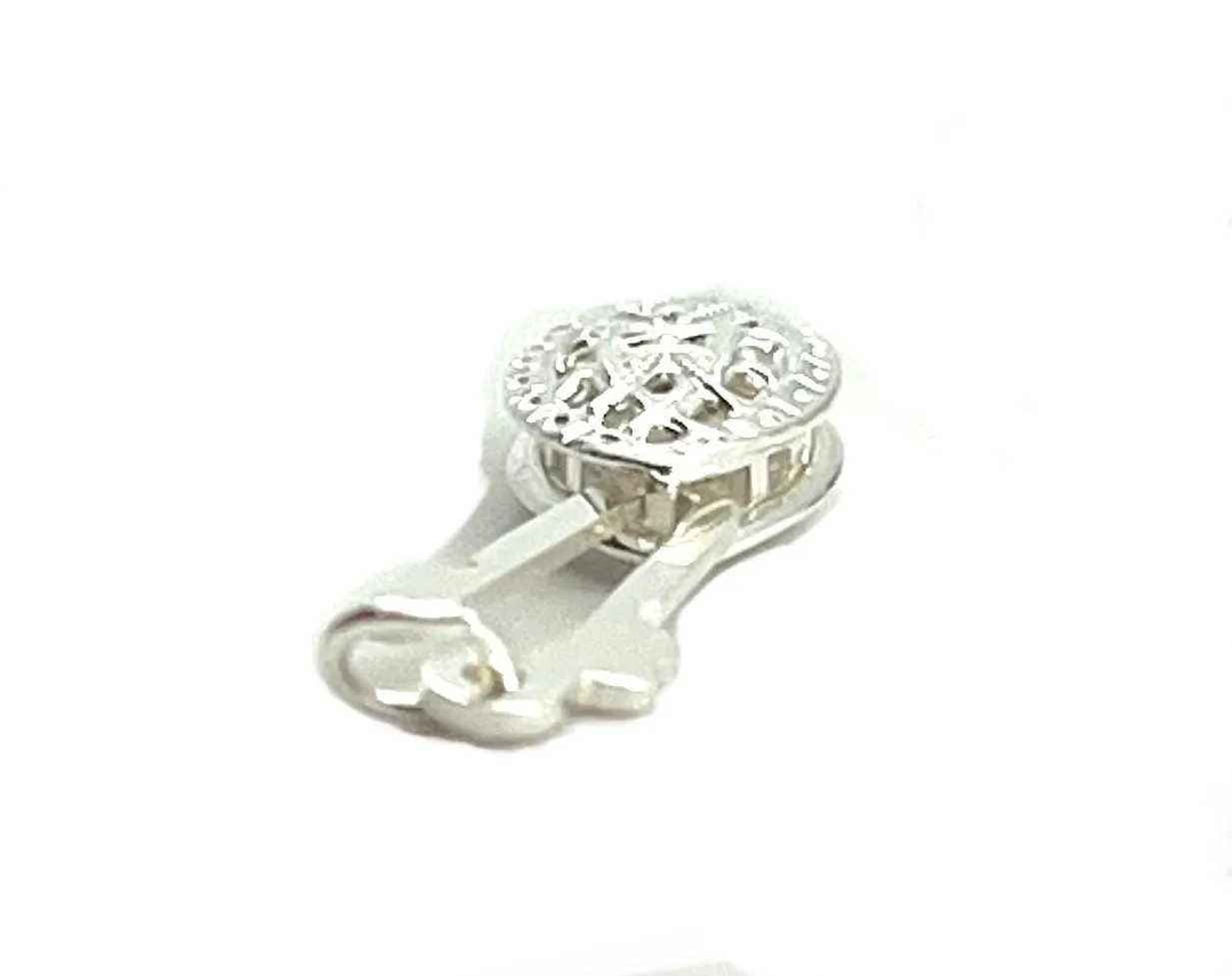 Sterling Silver Oval Filigree Pearl Clasp, Sku#5003566A