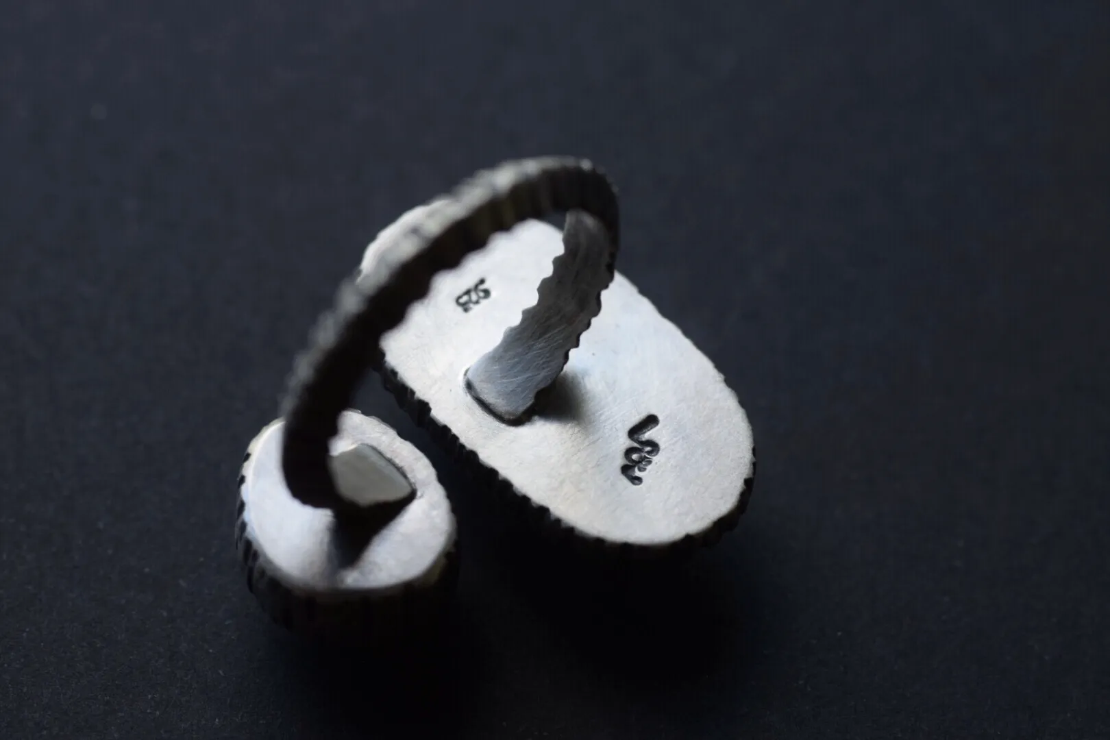 Succulent Triplet & Vesuvianite Open Shank Ring