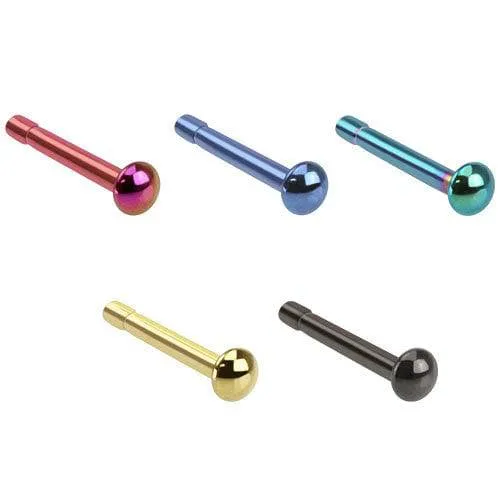 Surgical Steel Ball Dome Top Ball End Nose Pin Studs