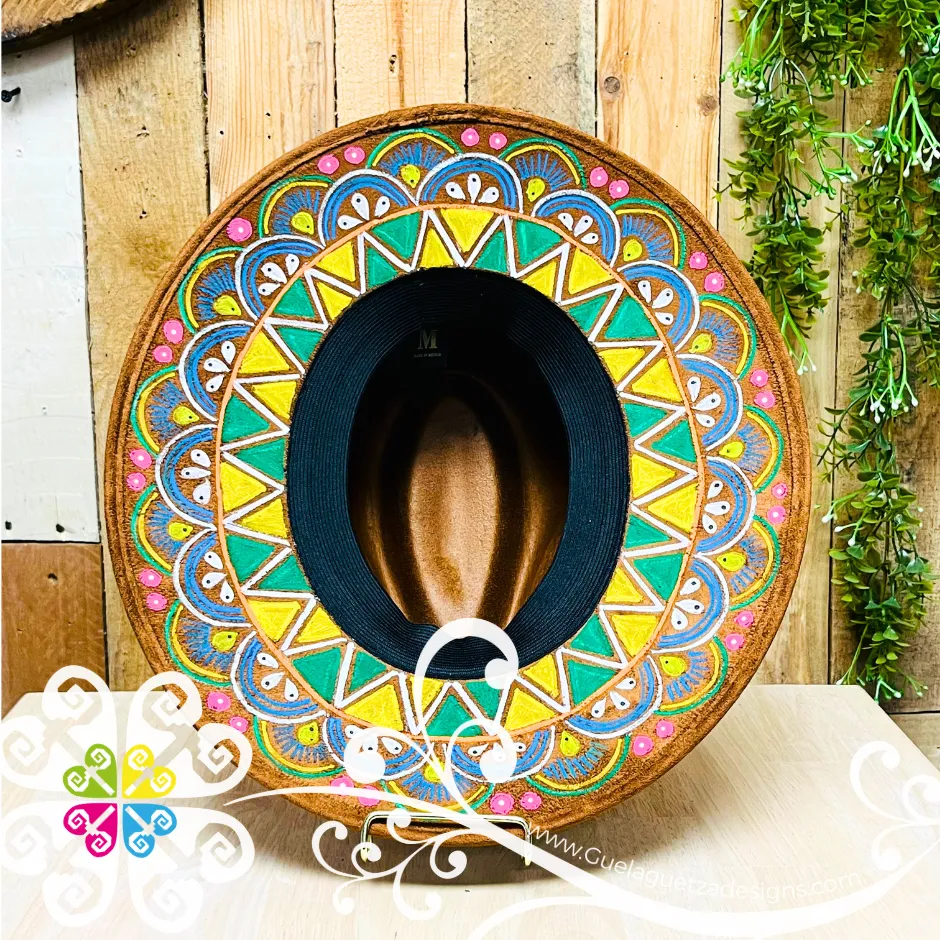 Tobacoo Mitla Velvet Hat - Peek-a-Boo Hand Painted Hat