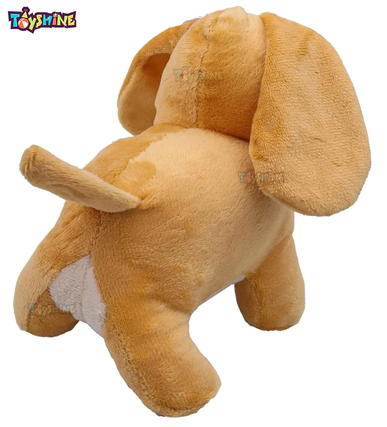 Toyshine Soft Toy for Kids Boy Girl Baby | Soft Feather Cotton Fabric, Puppy Dog, Brown, 20 Cms