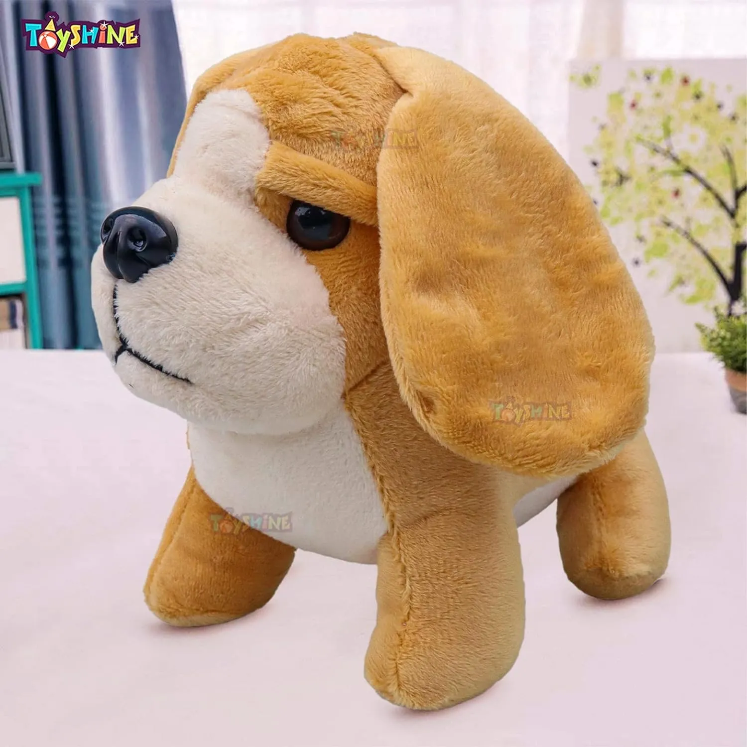 Toyshine Soft Toy for Kids Boy Girl Baby | Soft Feather Cotton Fabric, Puppy Dog, Brown, 20 Cms