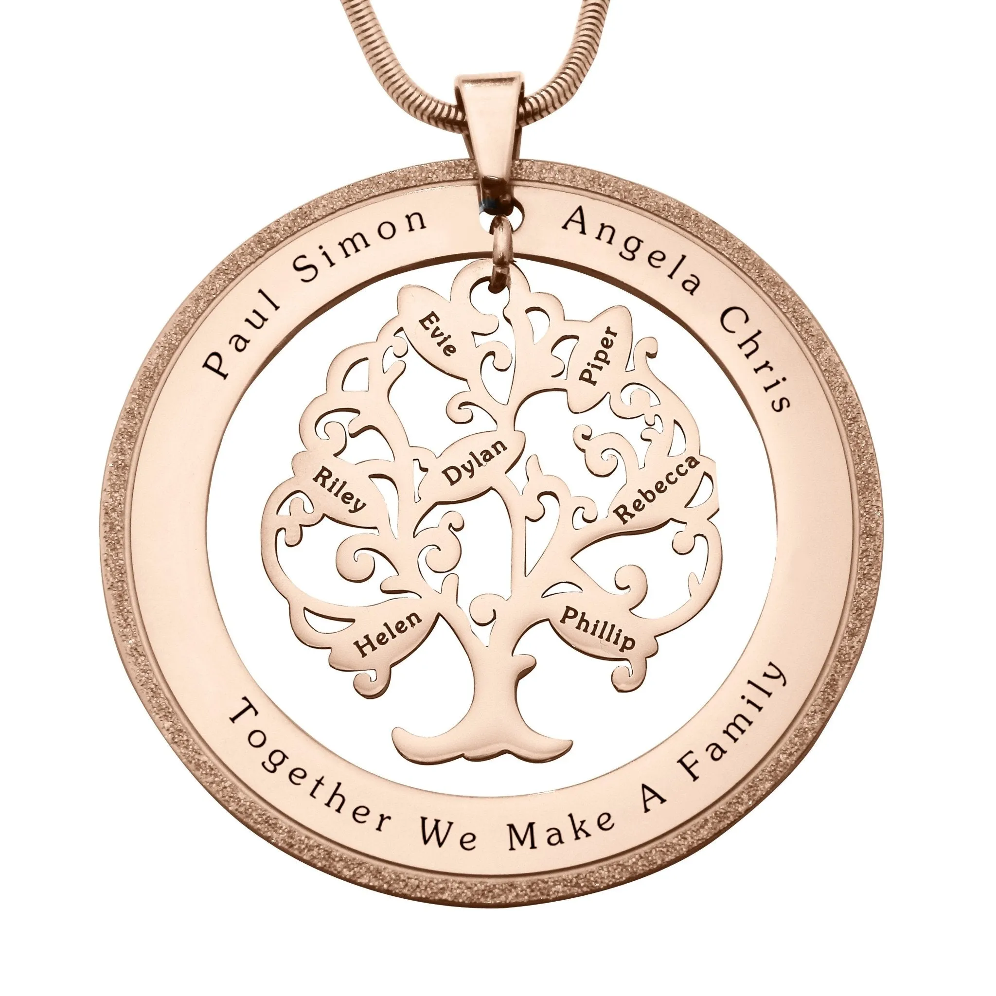Tree of My Life Necklace with Sparkling Washer