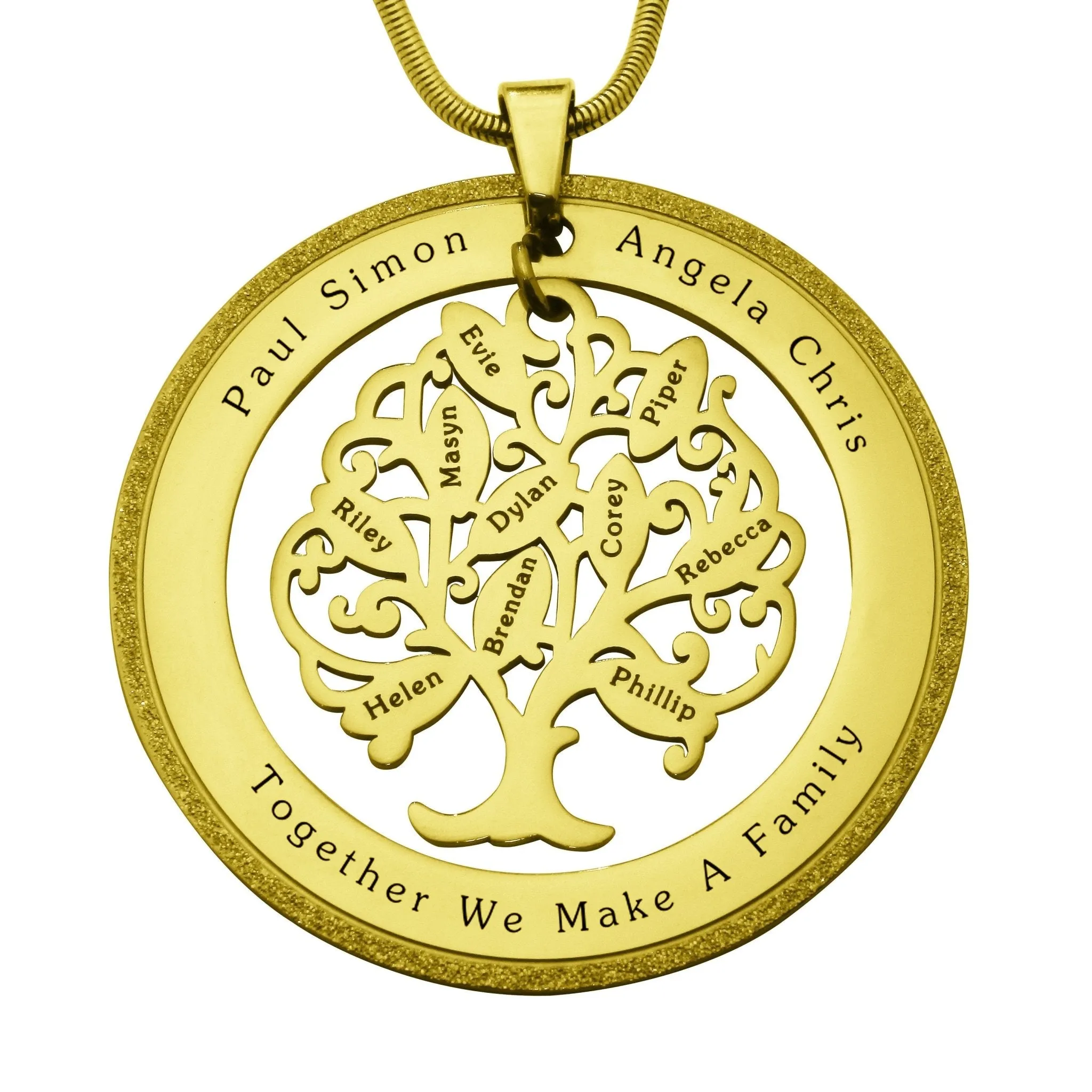 Tree of My Life Necklace with Sparkling Washer
