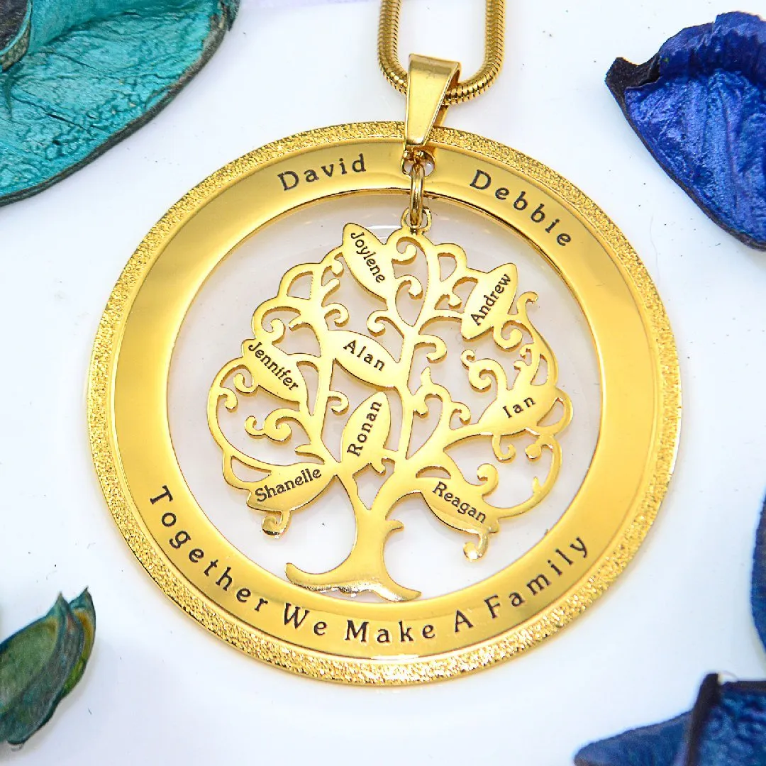 Tree of My Life Necklace with Sparkling Washer