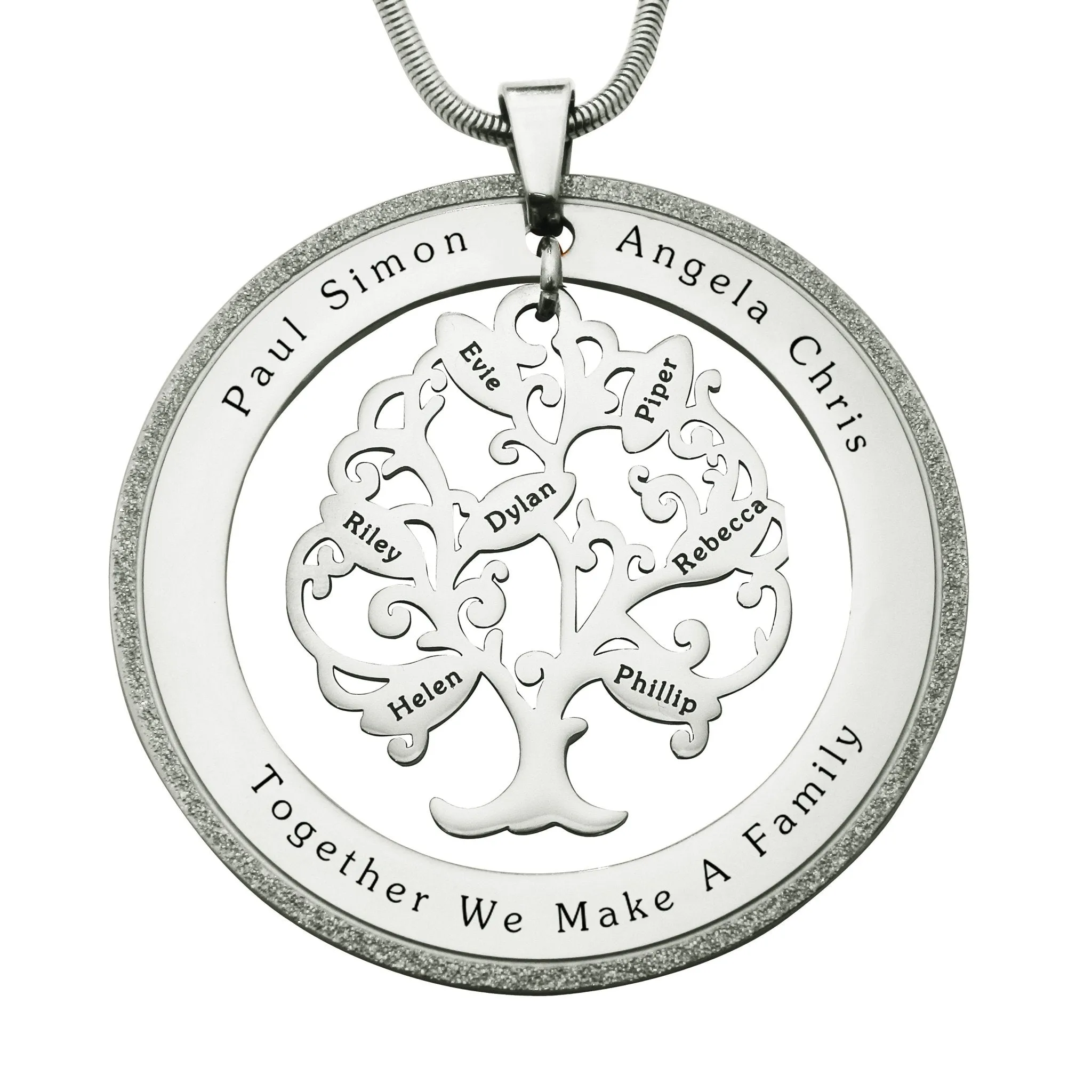 Tree of My Life Necklace with Sparkling Washer