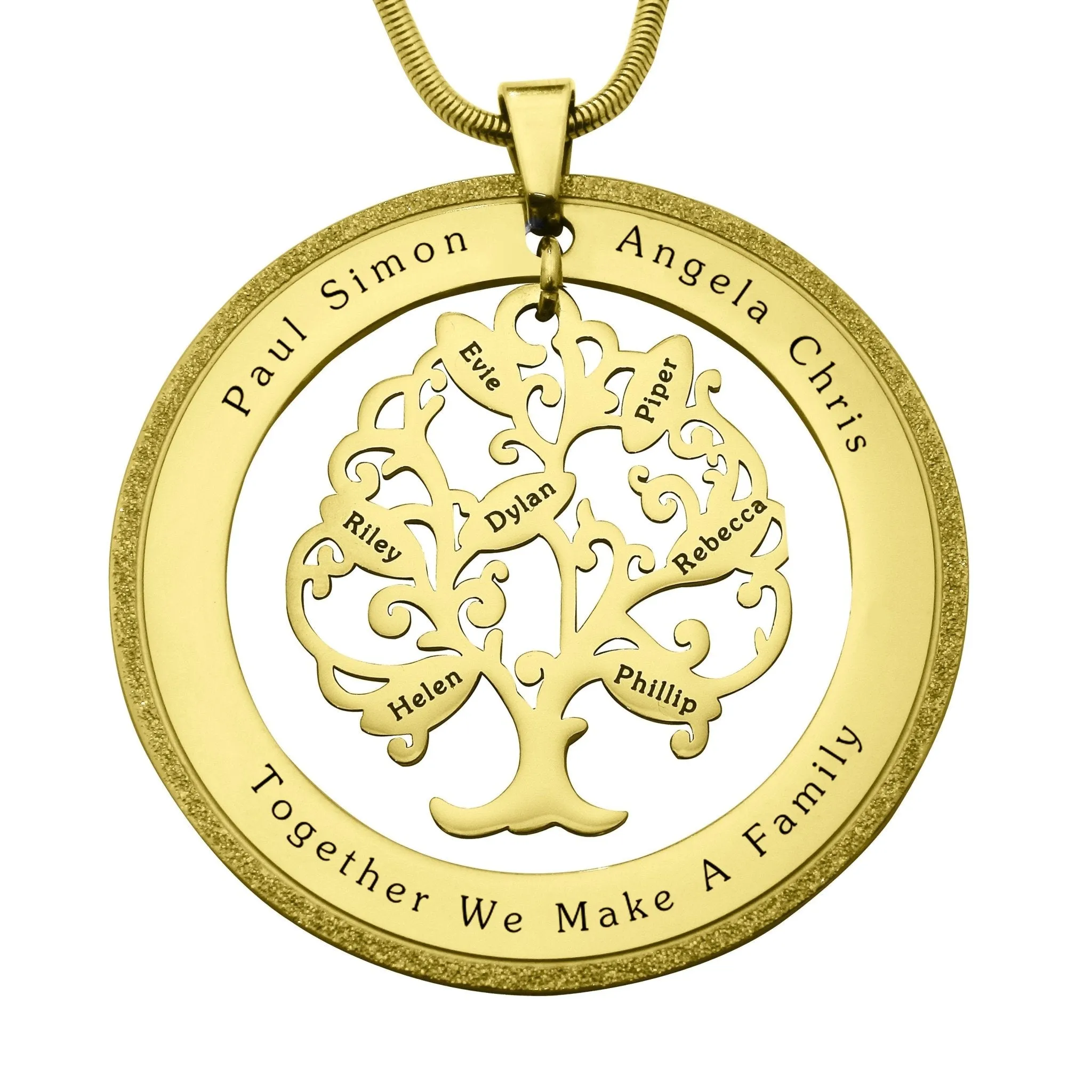 Tree of My Life Necklace with Sparkling Washer