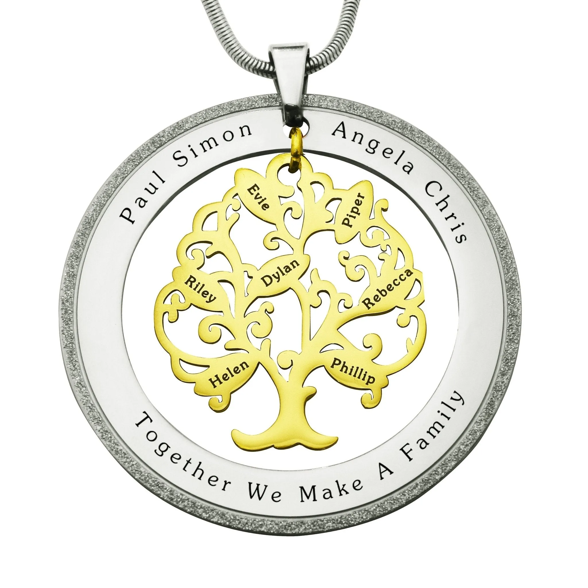 Tree of My Life Necklace with Sparkling Washer