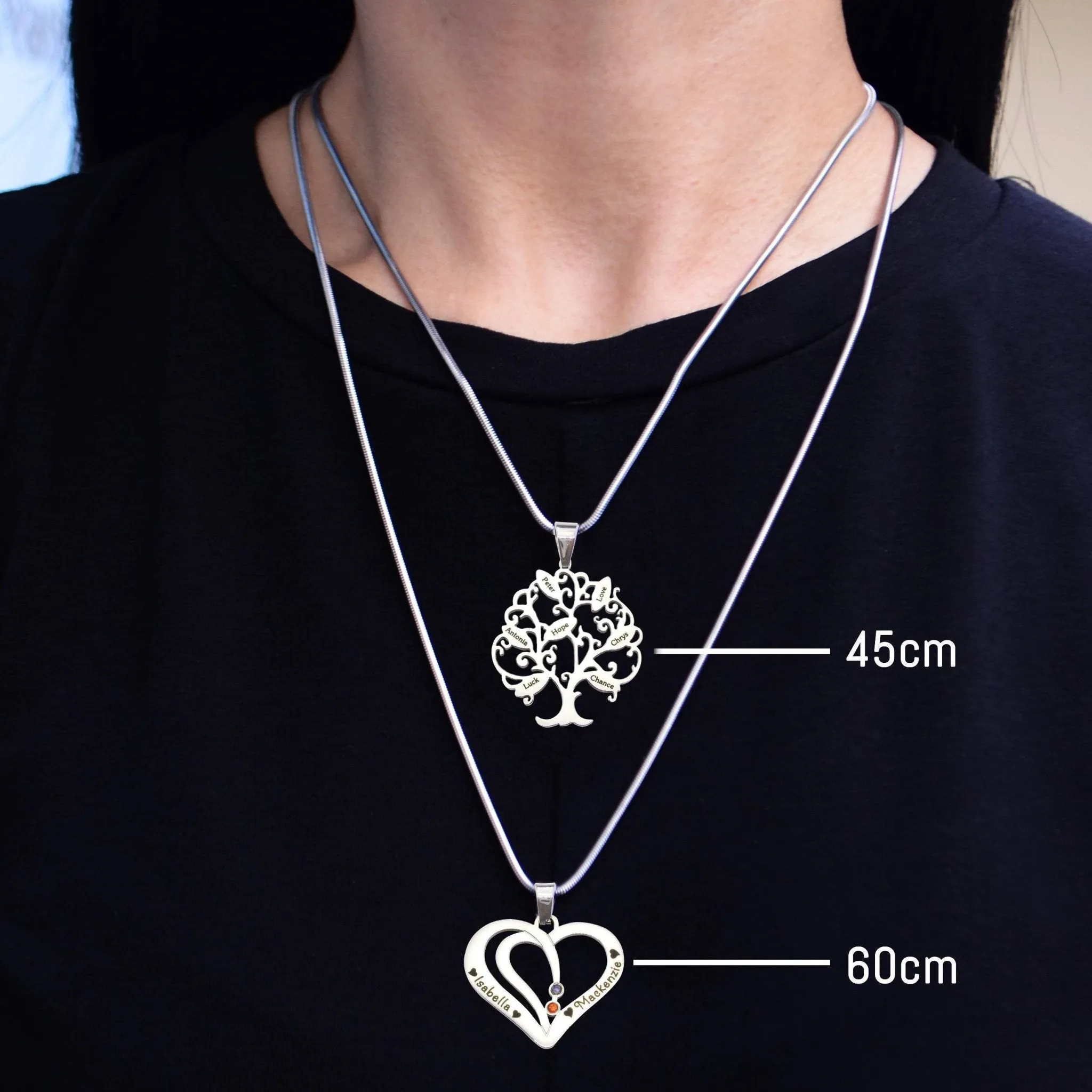 Tree of My Life Necklace with Sparkling Washer