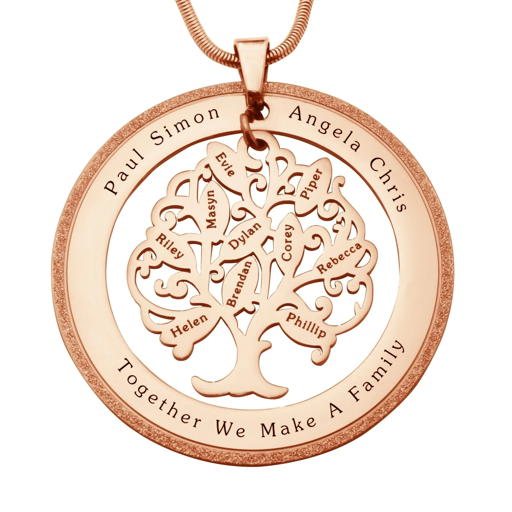Tree of My Life Necklace with Sparkling Washer
