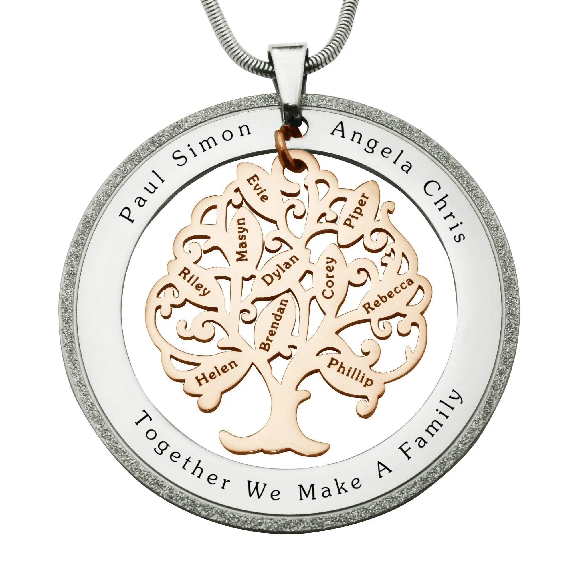 Tree of My Life Necklace with Sparkling Washer