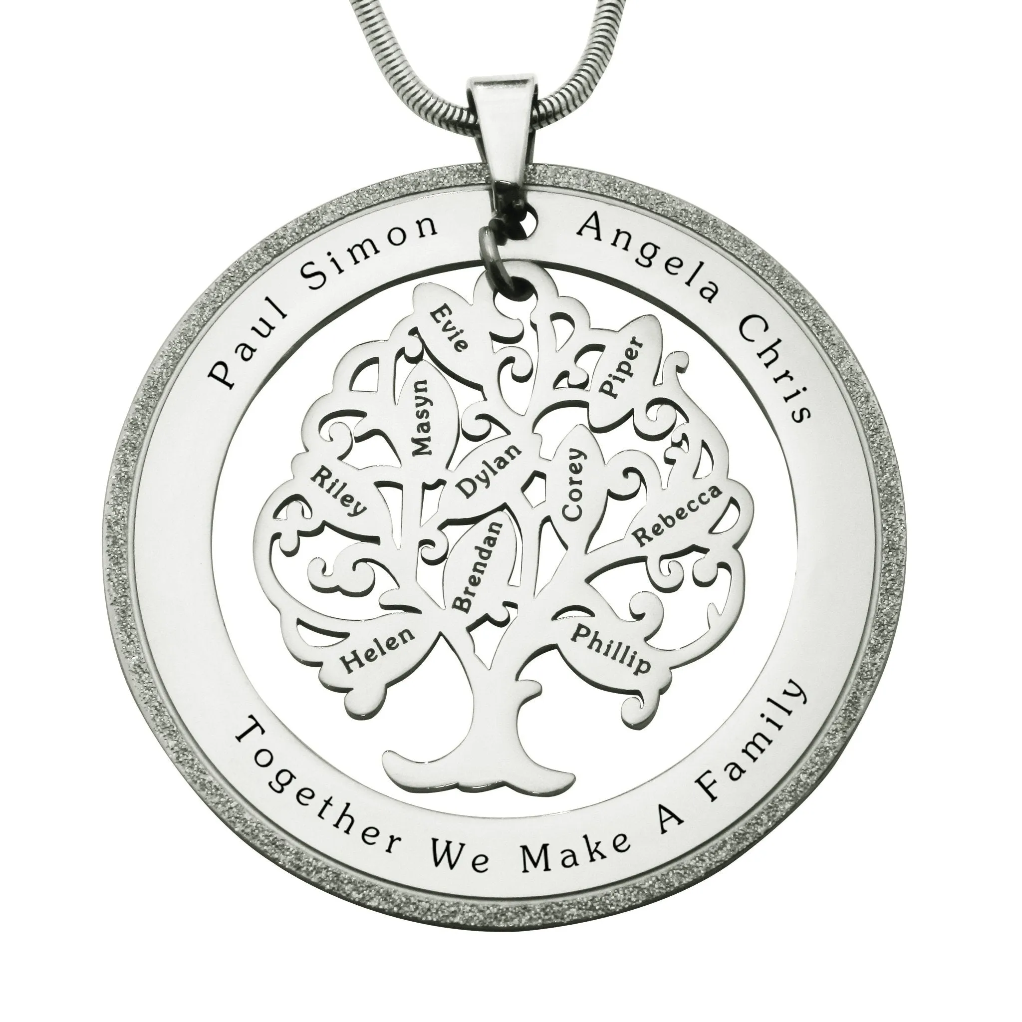Tree of My Life Necklace with Sparkling Washer