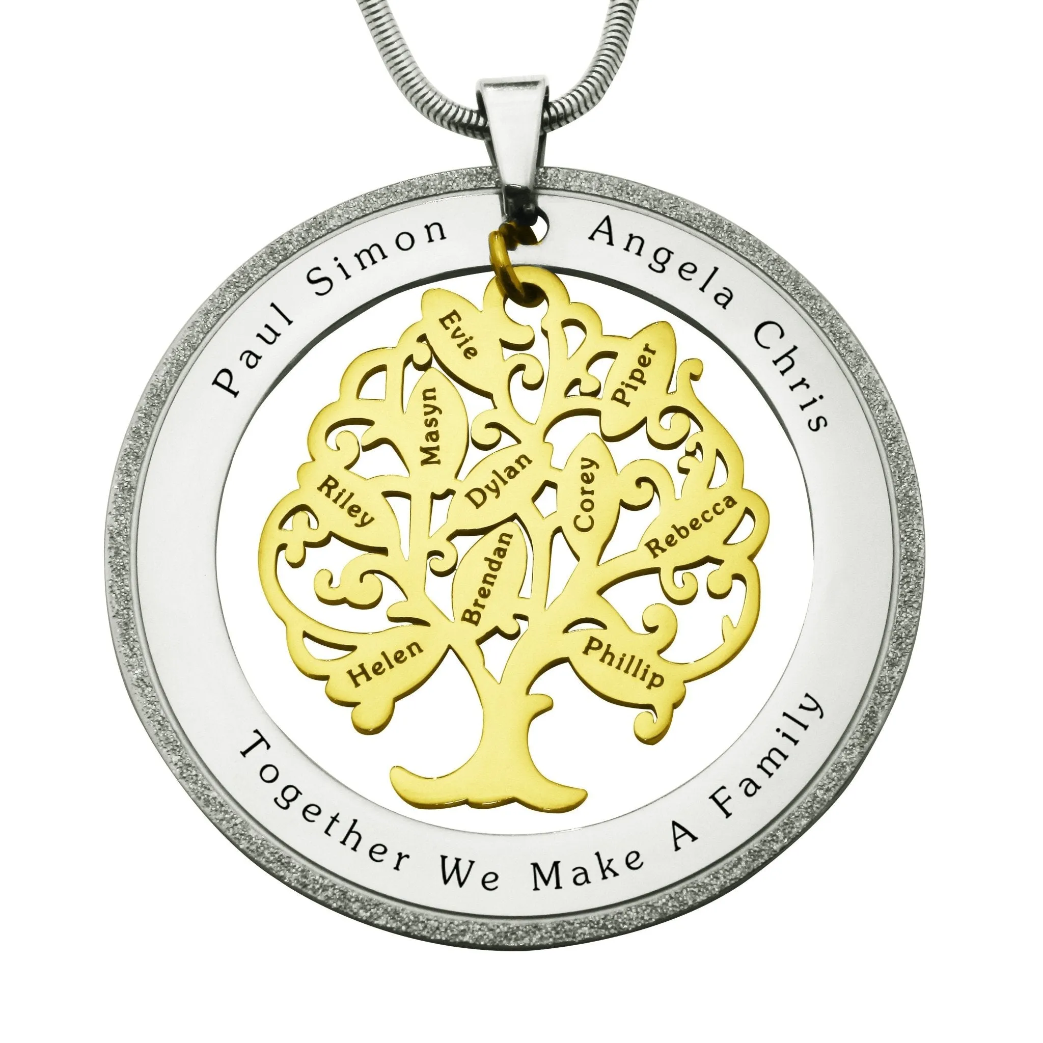 Tree of My Life Necklace with Sparkling Washer
