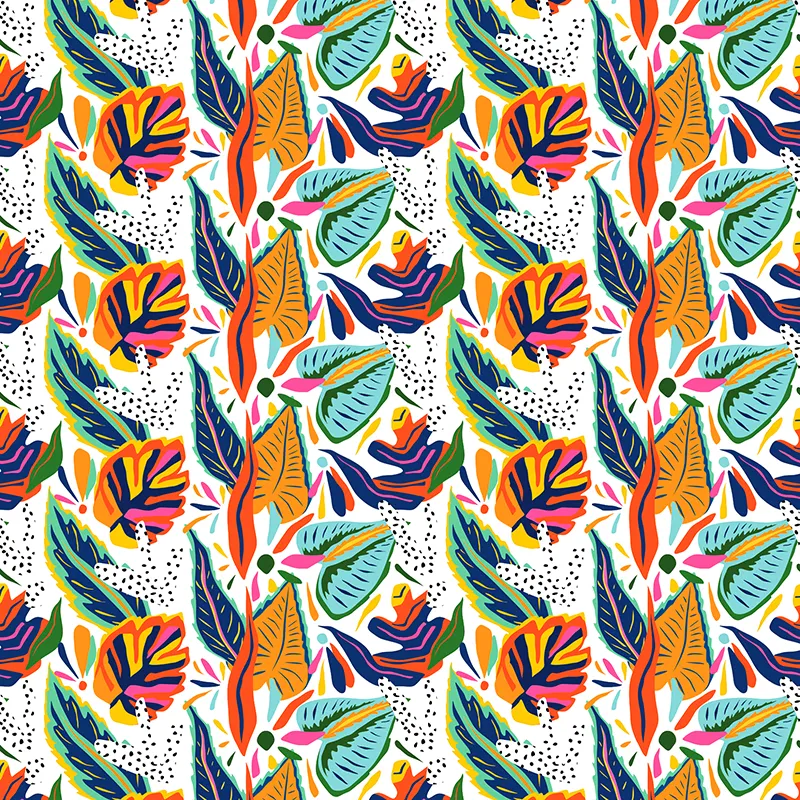 Tropical colour leaf - Transfer paper - 1 sheet