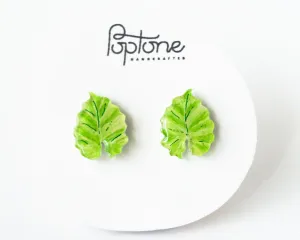 Tropical Leaf Stud Earrings