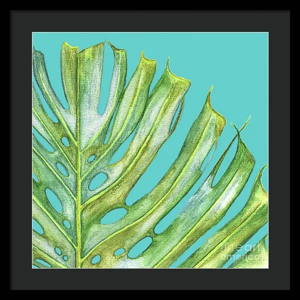 Tropical Monstera Leaf - Framed Print