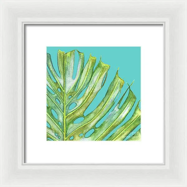 Tropical Monstera Leaf - Framed Print