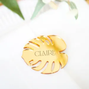 Tropical Monstera Place Card