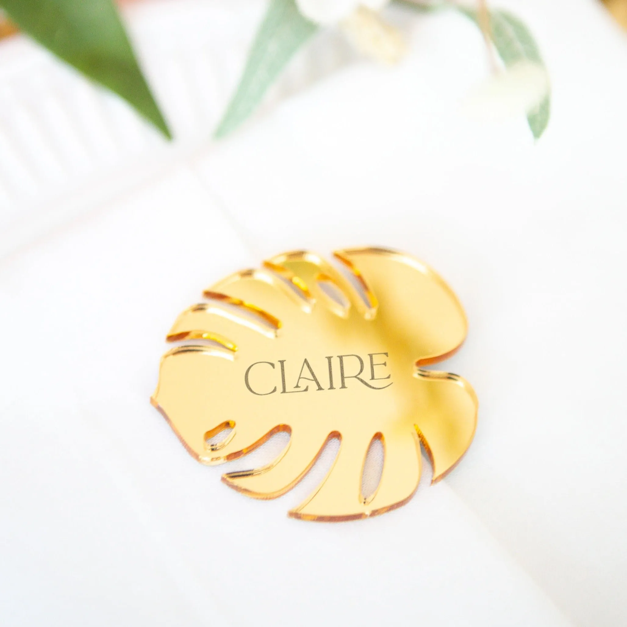 Tropical Monstera Place Card