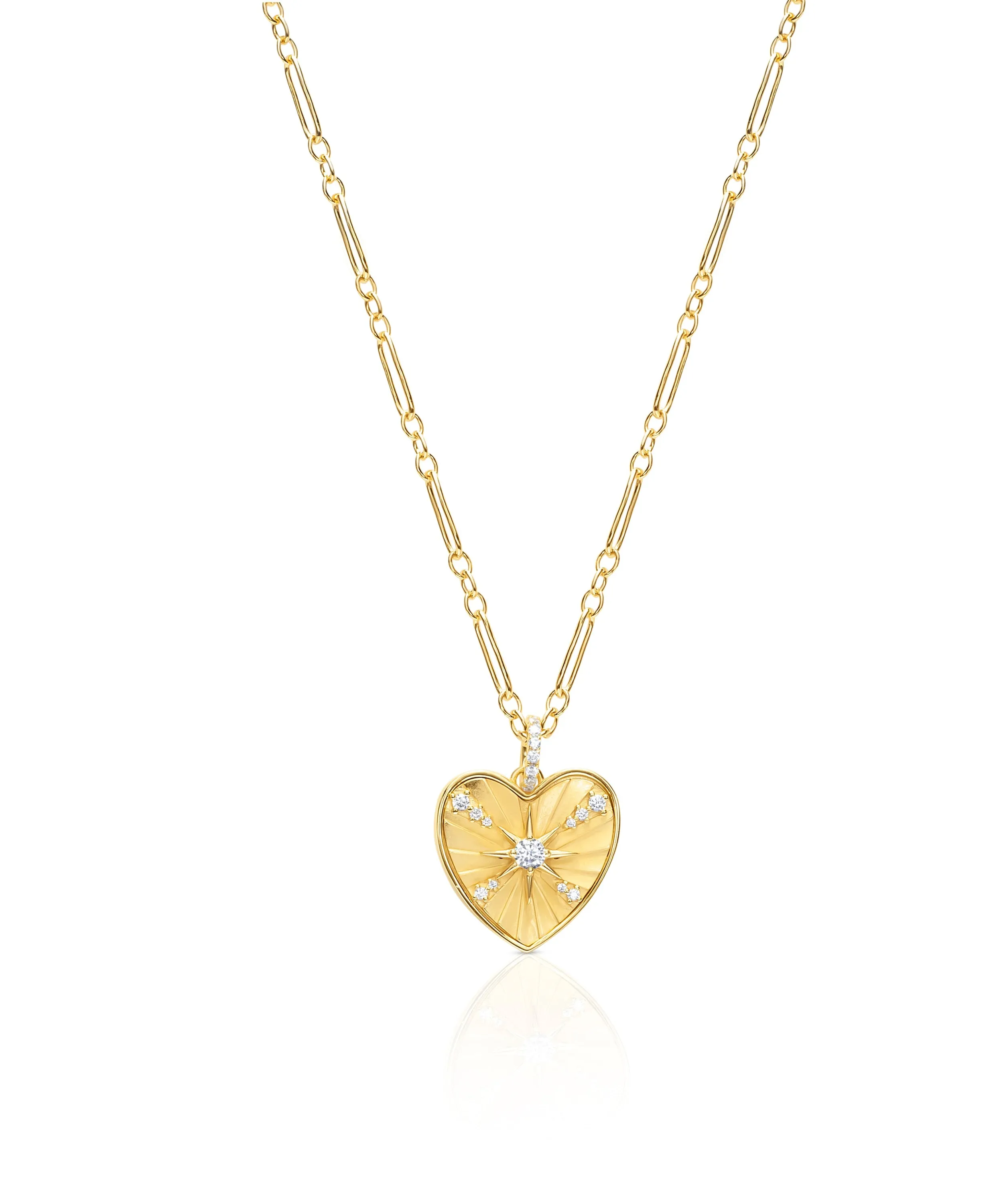 Valentina: Golden Heart Pendant Necklace