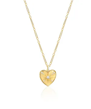 Valentina: Golden Heart Pendant Necklace
