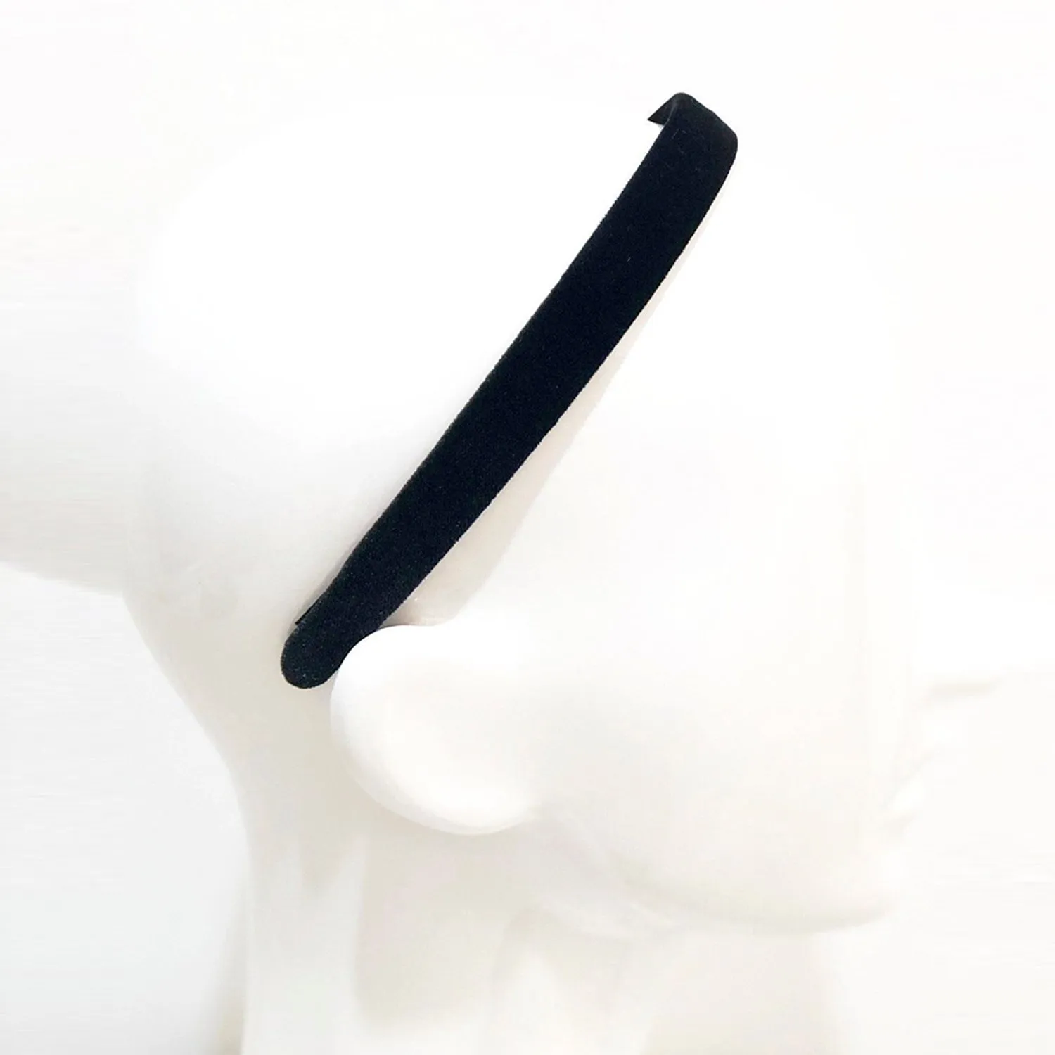 Velvet 1.5 cm Flat White Headband