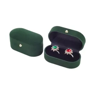 Velvet Ring Box Double Stud  Jewelry Packaging Case Wedding Earrings Storage Holder  Organizer Gift Showcase