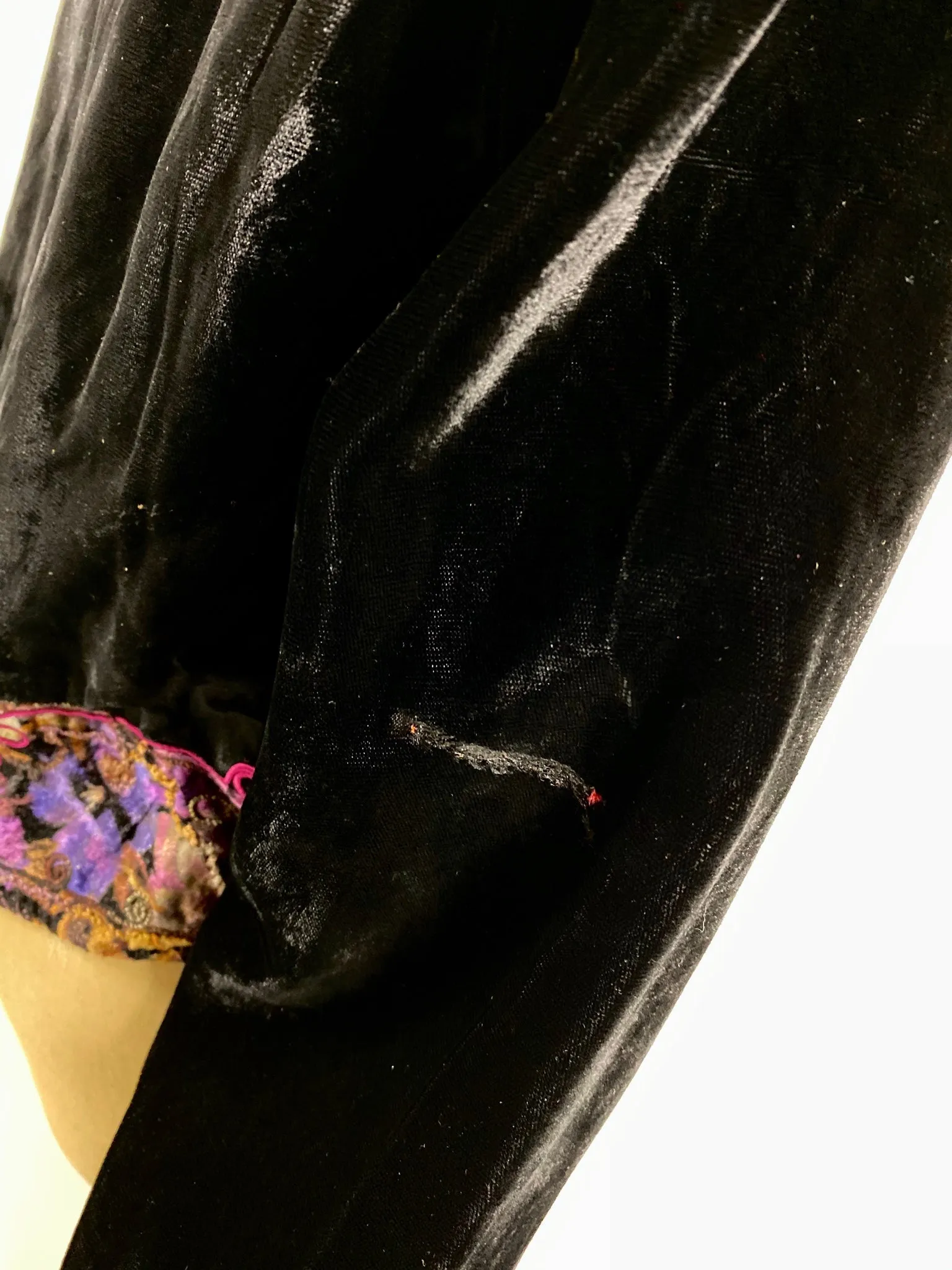 Vintage Ropa Velvet Jacket Black Purples