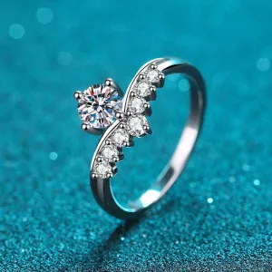 Wave Shape Moissanite Diamond Rings - RM038