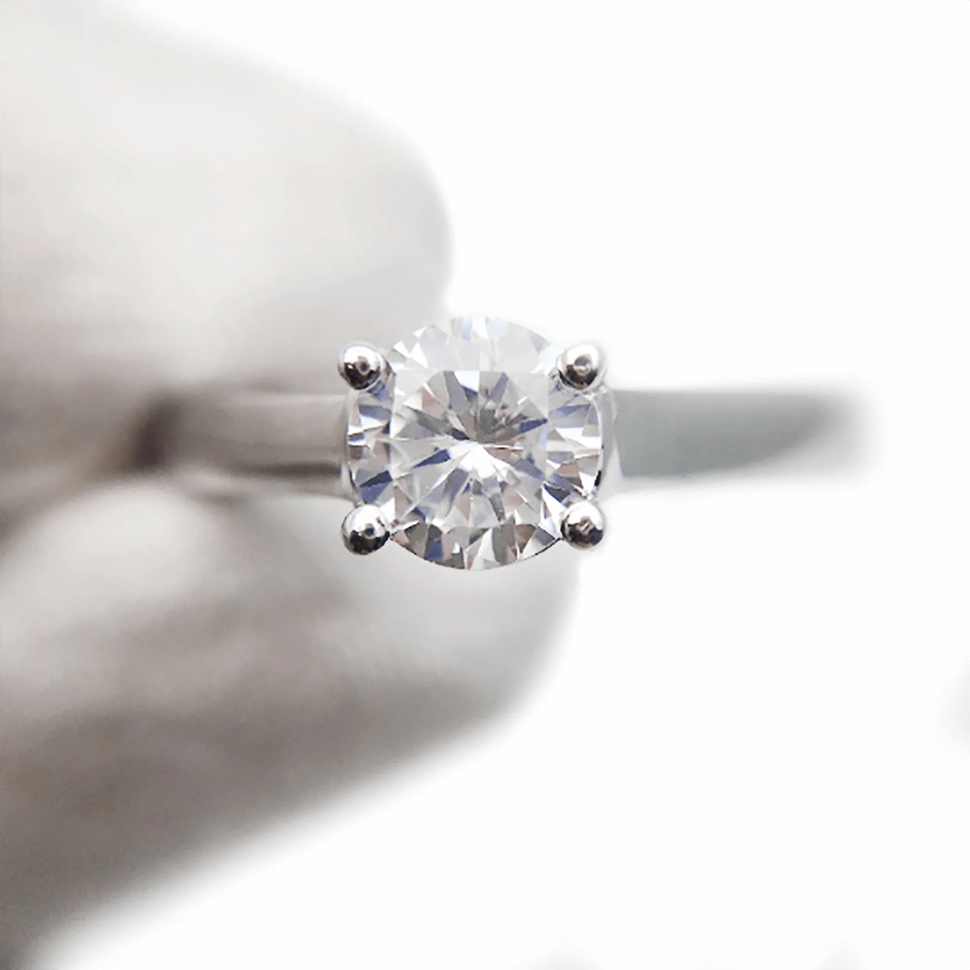White Gold Round Diamond Art Deco Ring Set