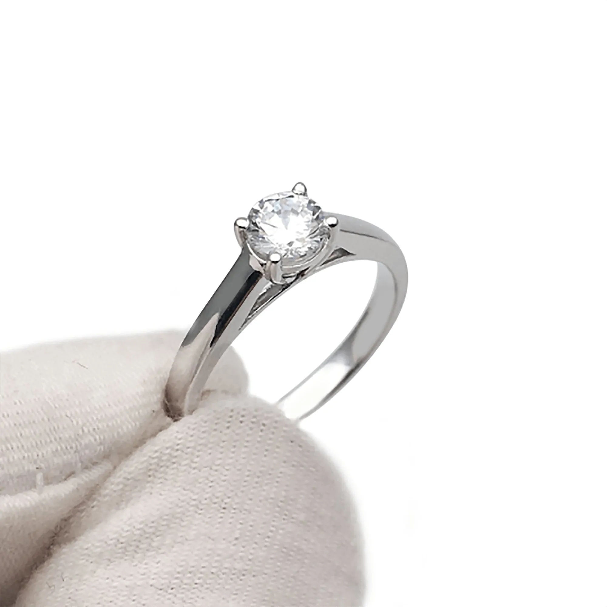 White Gold Round Diamond Art Deco Ring Set