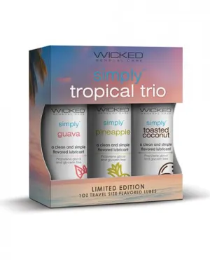 Wicked Tropical Trio Travel Size Flavored Lubes - 1 oz Bottles